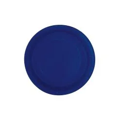 Unique True Navy Paper Plates 17cm 8 Pack