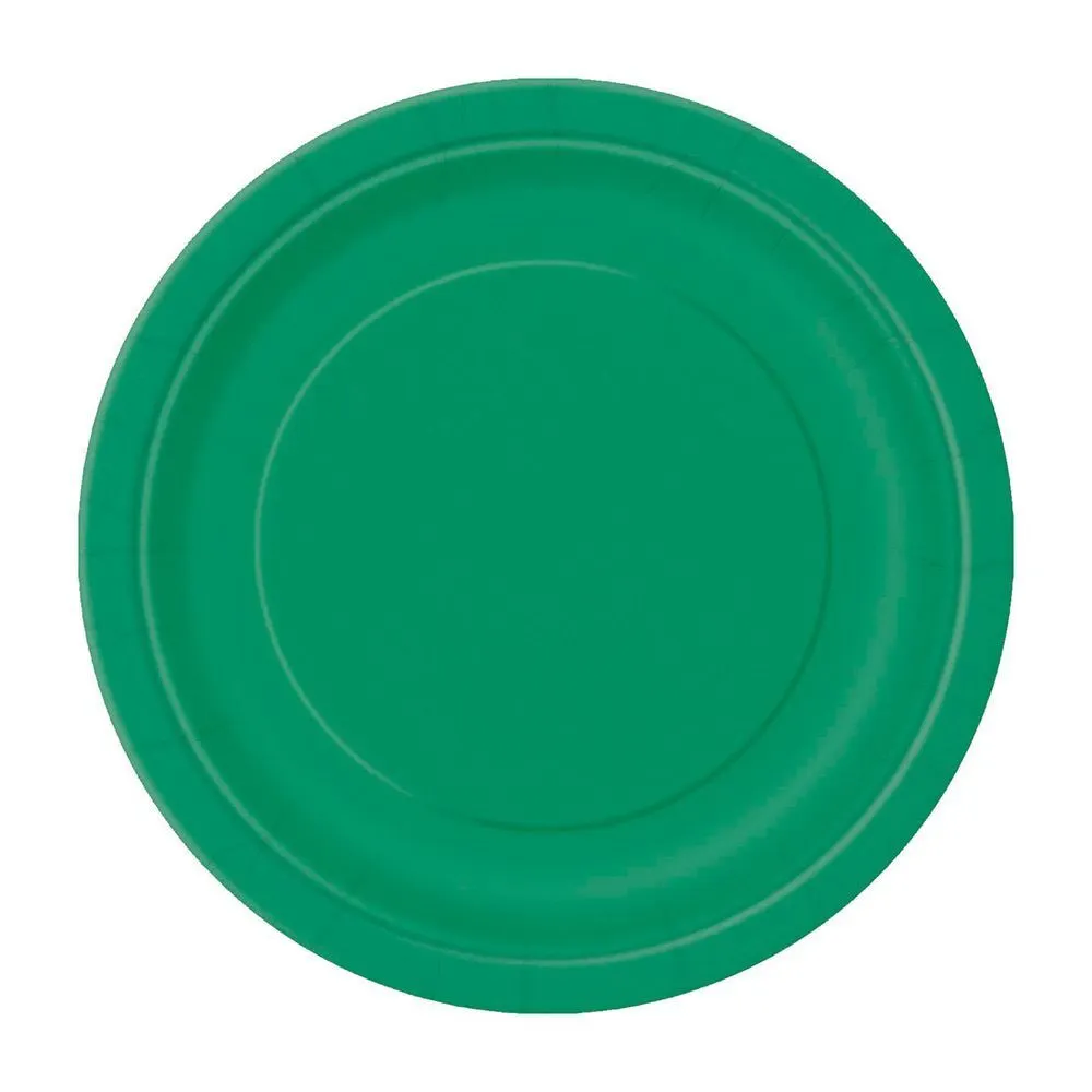 Unique Emerald Green Paper Plates 23cm 8 Pack 1 Unique Emerald Green Paper Plates 23cm 8 Pack