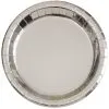 Unique Silver Foil Round Paper Plates 17cm 8 Pack