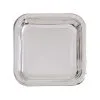Unique Silver Foil Square Plates 22cm 8 Pack
