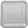 Unique Silver Square Pack Paper Plates 17cm 16 Pack