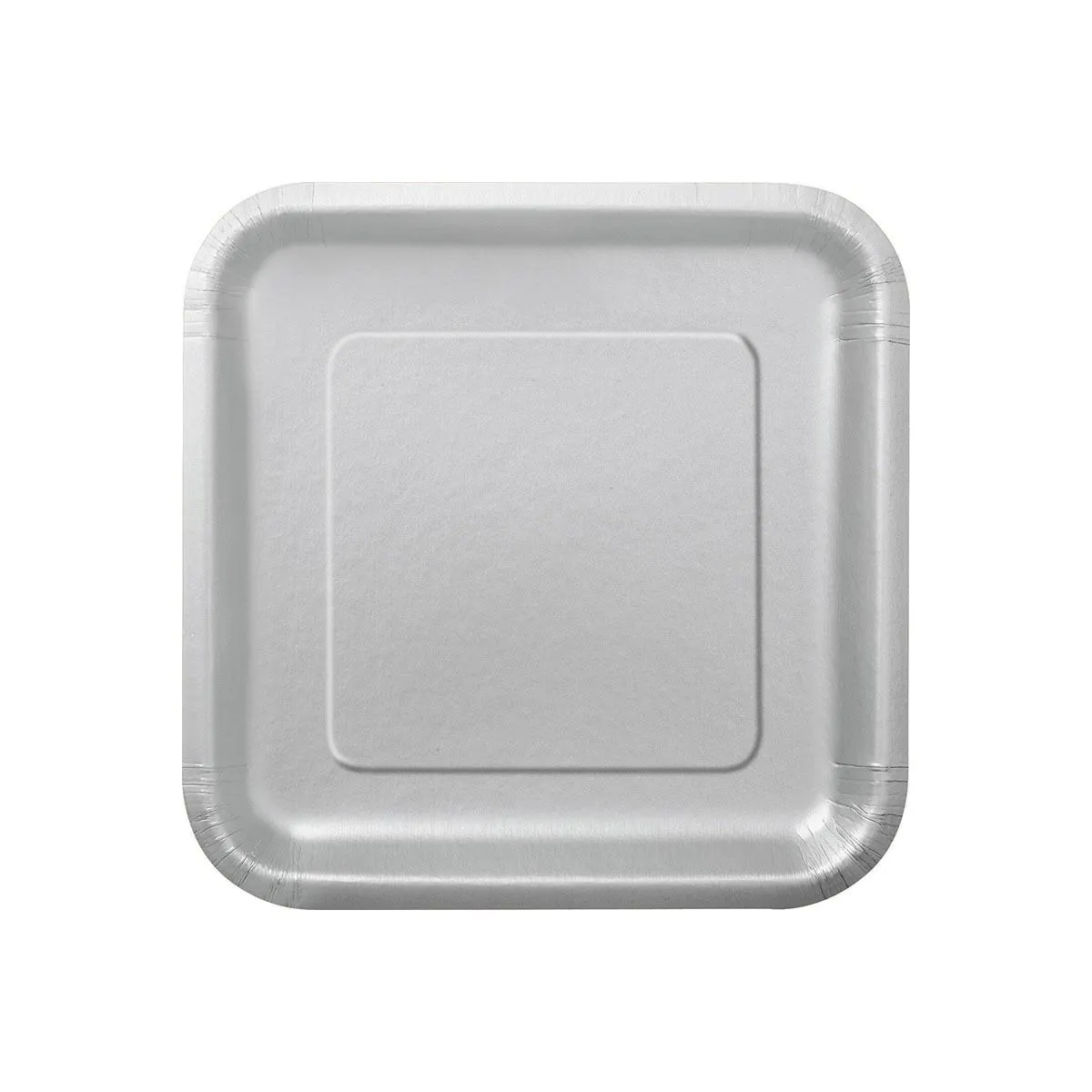 Unique Silver Square Pack Paper Plates 22cm 14 Pack 1 Unique Silver Square Pack Paper Plates 22cm 14 Pack