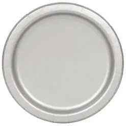 Unique Silver Paper Plates 22cm 16 Pack