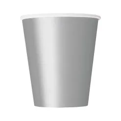 Unique Silver Paper Cups 270ml 8 Pack