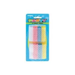 Unique 72 Spiral Candles - Assorted