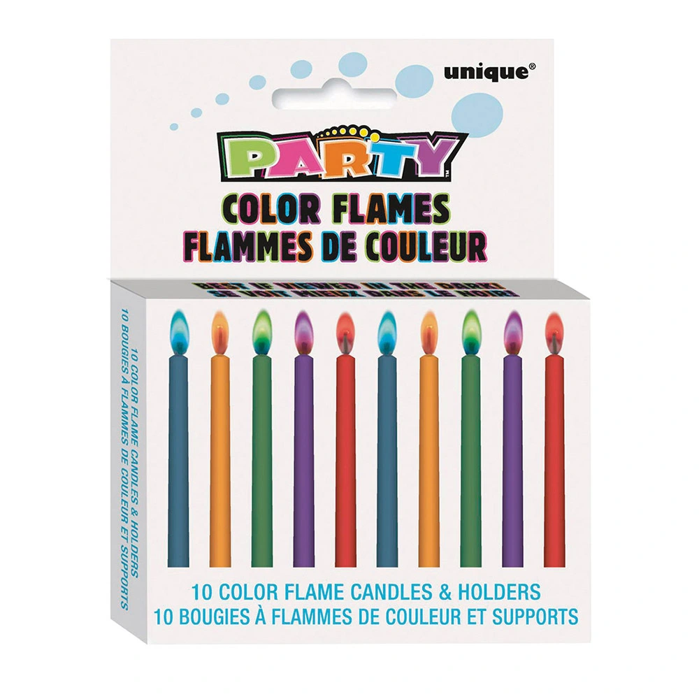 Unique 10 Colour Flame Candles With Holders 2 Unique 10 Colour Flame Candles With Holders - Image 2