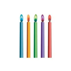 Unique 10 Colour Flame Candles With Holders