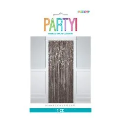 Unique Fringe Door Curtain Midnight Black