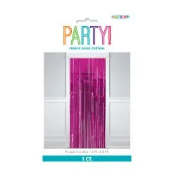 Unique Fringe Door Curtain Hot Pink