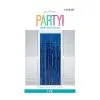Unique Fringe Door Curtain Royal Blue