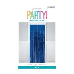Unique Fringe Door Curtain Royal Blue