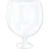 AMSCAN Jumbo Goblet Drinking Glass Clear Plastic 135oz/4L