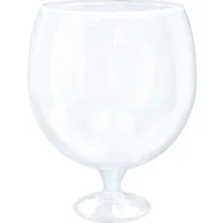 AMSCAN Jumbo Goblet Drinking Glass Clear Plastic 135oz/4L