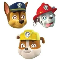 AMSCAN Paw Patrol Masks Assorted Designs With Elastic 8 Pack