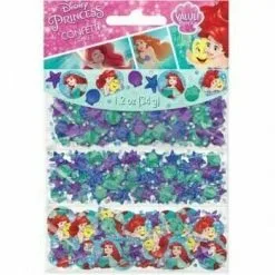 AMSCAN Ariel Dream Big Confetti Value Pack Little Mermaid Cardboard & Foil 34 Grams