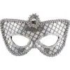 AMSCAN Grand Sequin Silver Mask