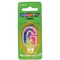 Unique Rainbow Letter Candle G
