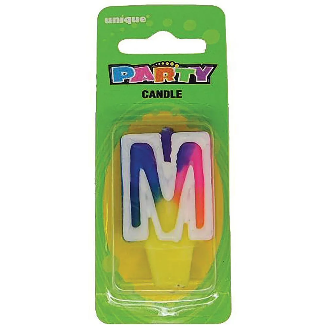 Unique Rainbow Letter Candle M 1 Unique Rainbow Letter Candle M