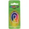 Unique Rainbow Letter Candle Q