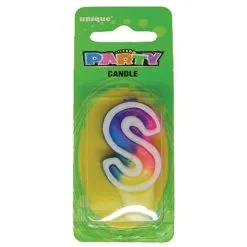Unique Rainbow Letter Candle S