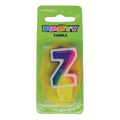 Unique Rainbow Letter Candle Z