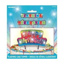 Unique Flashing Happy Birthday'Day- Rainbow