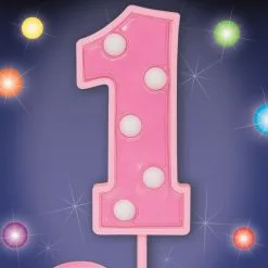 Unique Flashing Number Deco - Pink 1