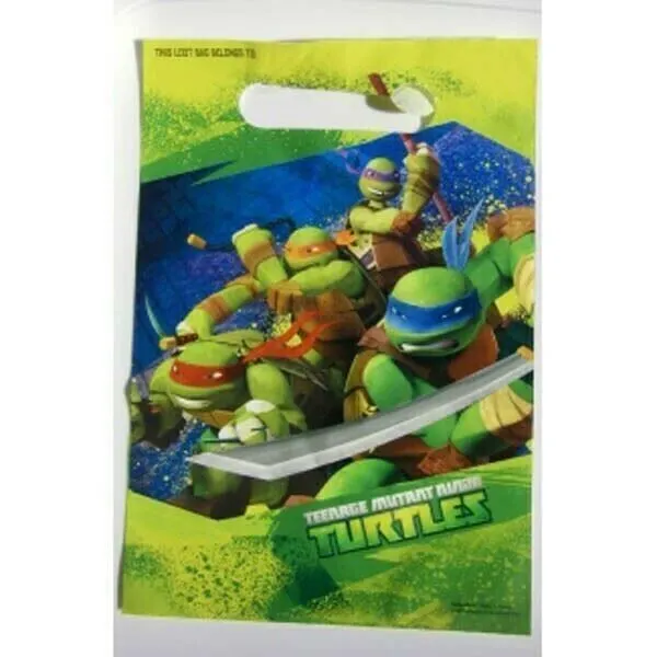 AMSCAN Teenage Mutant Ninja Turtles Loot Bags Pack Of 8 1 AMSCAN Teenage Mutant Ninja Turtles Loot Bags Pack Of 8