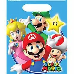 AMSCAN Super Mario Brothers Loot Bags 8 Pack