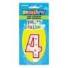 Unique Numeral Candle With Happy Birthday Cake Topper - 4