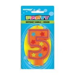 Unique Decorative Numeral Candle - 5