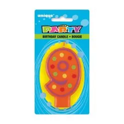 Unique Decorative Numeral Candle - 9