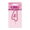 Unique Glitz Pink Number Candle - 4