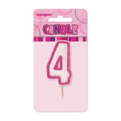 Unique Glitz Pink Number Candle - 4