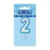 Unique Glitz Blue Number Candle - 2