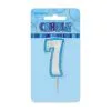 Unique Glitz Blue Number Candle - 7