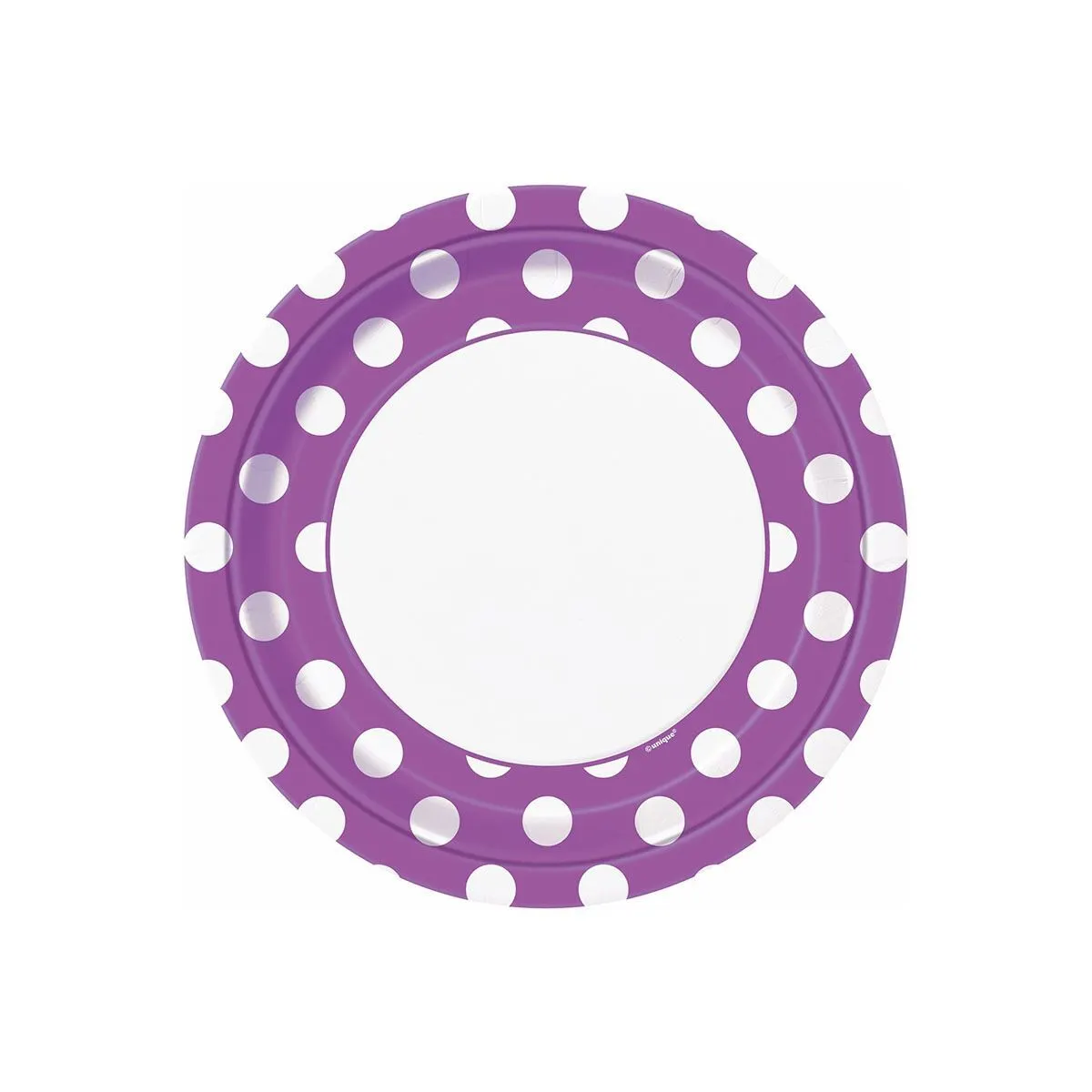 Unique Dots Pretty Purple Paper Plates 22cm 8 Pack 1 Unique Dots Pretty Purple Paper Plates 22cm 8 Pack