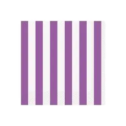 Unique Stripes Beverage Napkins 2ply 16 Pack
