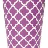 Unique Quatrefoil Pretty Purple Paper Cups 355ml 6 Pack