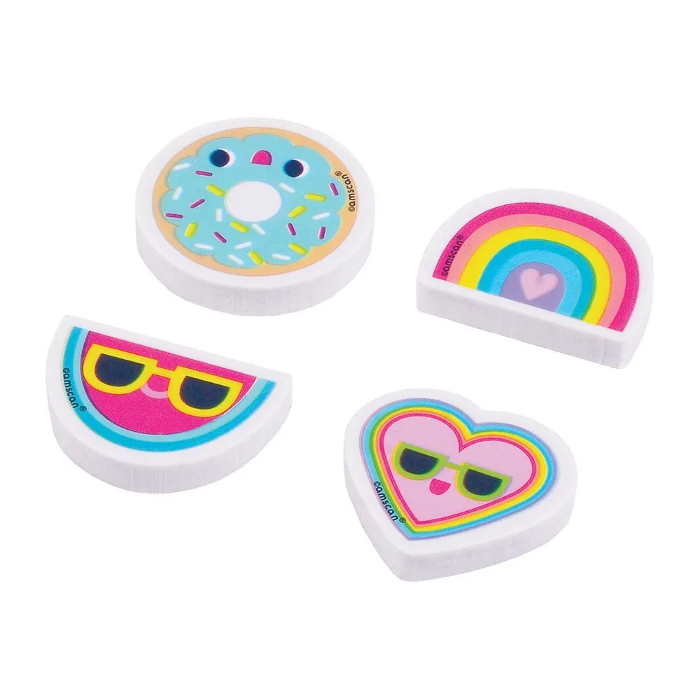 AMSCAN Value Pack Favors Trendy Erasers 12 Pack 1 AMSCAN Value Pack Favors Trendy Erasers 12 Pack