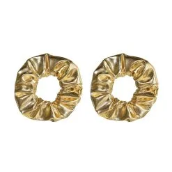 AMSCAN Hair Scrunchies Gold 2 Pack