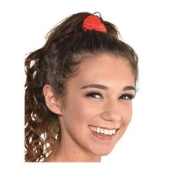 AMSCAN Hair Scrunchies Red 2 Pack