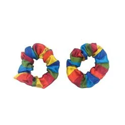 AMSCAN Hair Scrunchies Rainbow 2 Pack