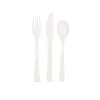 Unique White Assorted Reusable Cutlery 18 Pack
