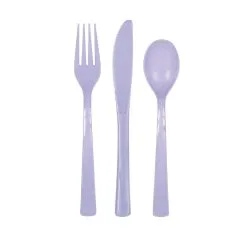 Unique Lavender Cutlery 18 Pack