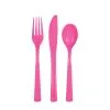 Unique Hot Pink Cutlery 18 Pack