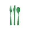 Unique Emerald Green Assorted Reusable Cutlery 18 Pack