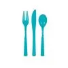 Unique Caribbean Teal Assorted Reusable Cutlery 18 Pack
