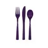 Unique Deep Purple Assorted Reusable Cutlery 18 Pack