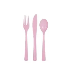 Unique Lovely Pink Assorted Reusable Cutlery 18 Pack